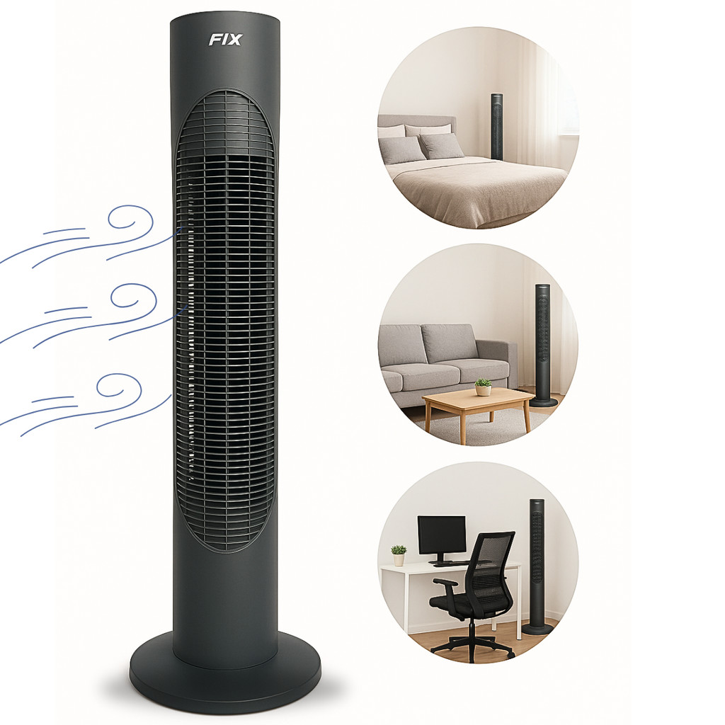Ventilador De Torre 3 Níveis De Velocidade Silencioso FIX