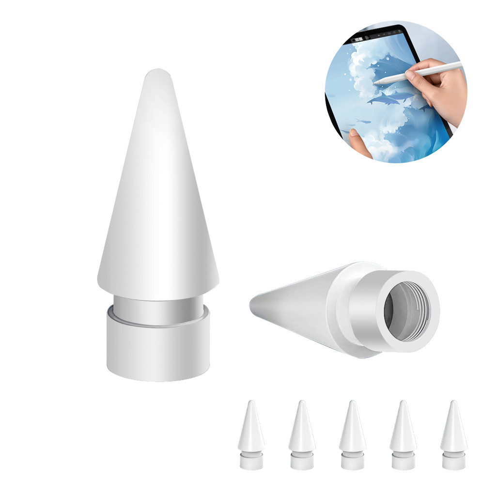 Kit 5 Pontas Extra Compatível Apple Pencil 1 E 2 Geração em Oferta na Shopee