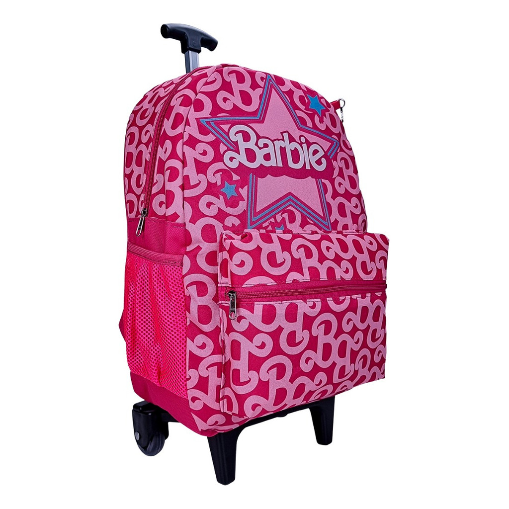 Mochila Barbie  Rodinhas Infantil Menina Bolsa Escolar 