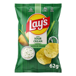 Batata Chips Lay's Sour Cream 62g