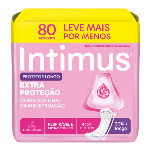 Protetor Diário Intimus Longo Extra Proteção - 80