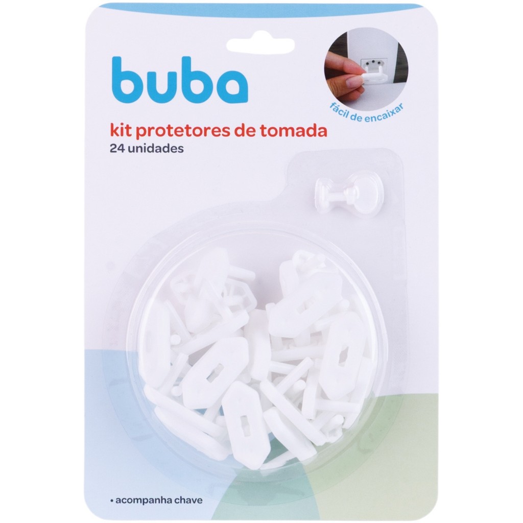 Protetor de Tomadas 24 Unidades Segurança do Bebê 22587 Buba