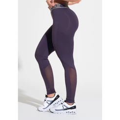 LEGGING FITNESS FEMININA COM ELÁSTICO E TULE ACTIVITY DLK