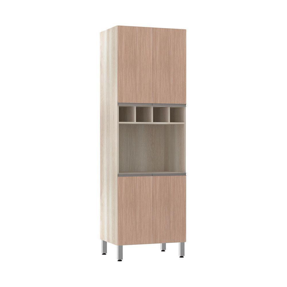 Paneleiro C/ Nicho De Microondas 70Cm E 1 Nicho Luci Legno C - Produto Queridinho!