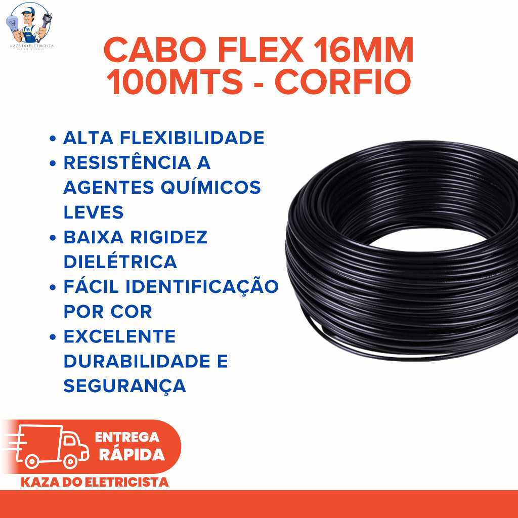 Cabo Flex 16mm 100mts - corfio