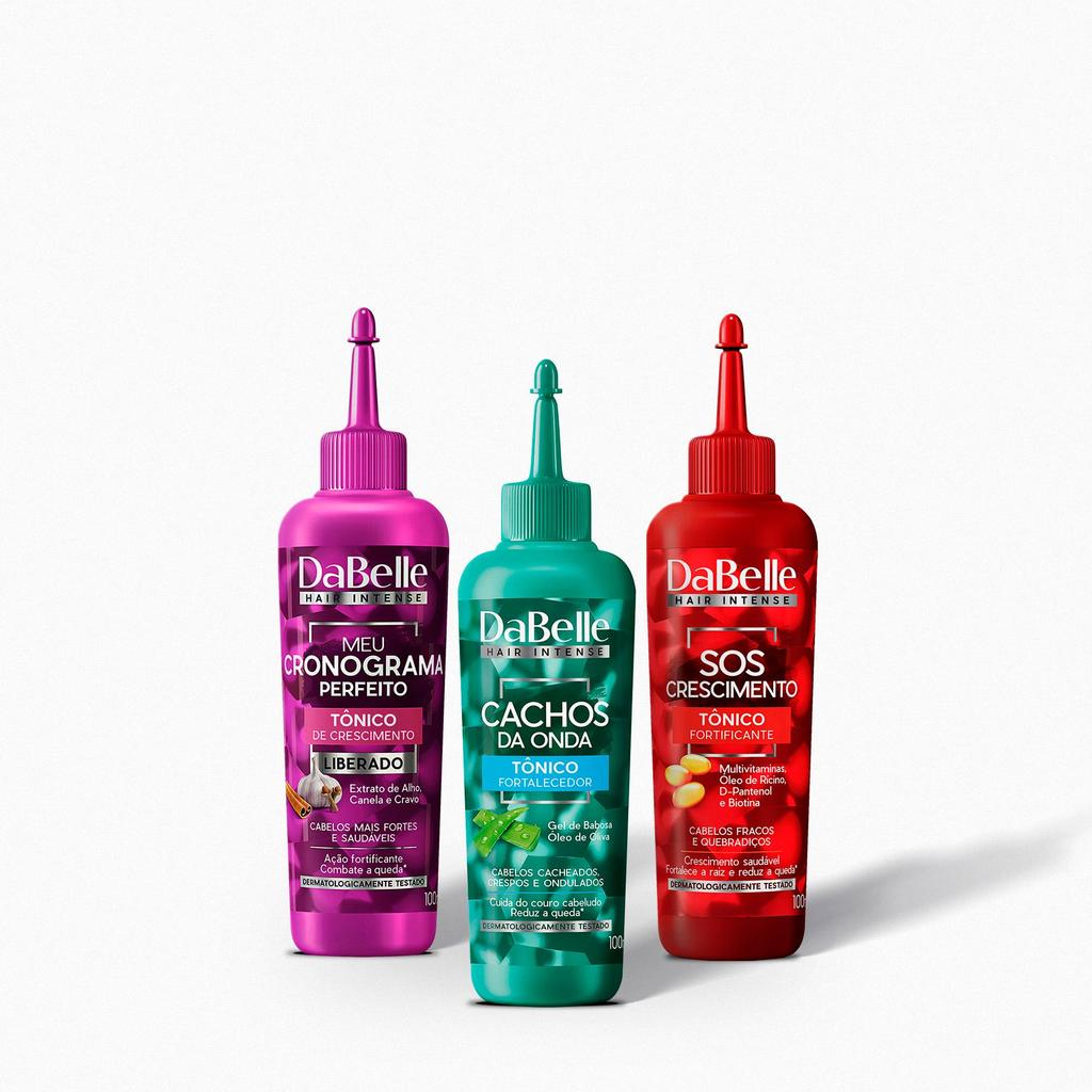 Kit 3 Tônicos Fortificantes Dabelle Hair - 3 Produtos
