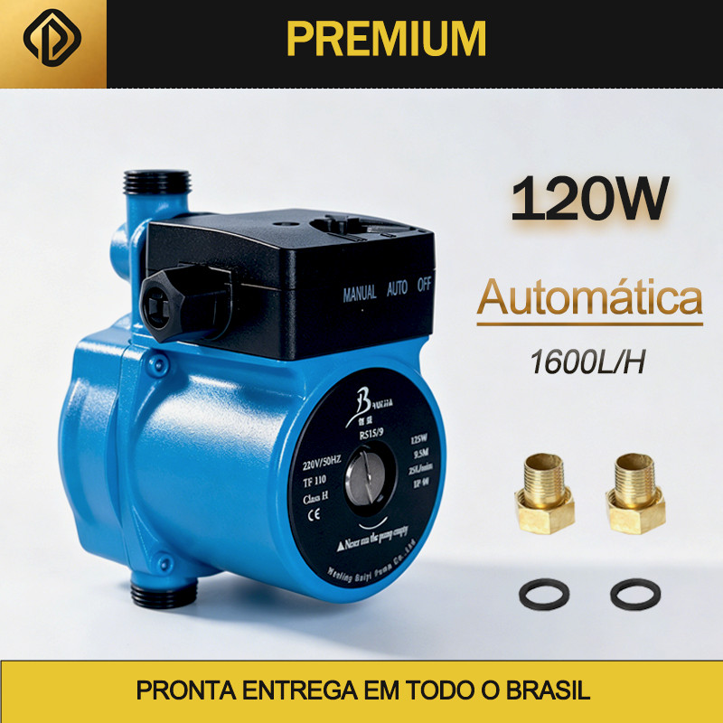 Bomba Pressurizadora Automática 220V Quente Frio 1600l/h 120wats Pressurizador Água