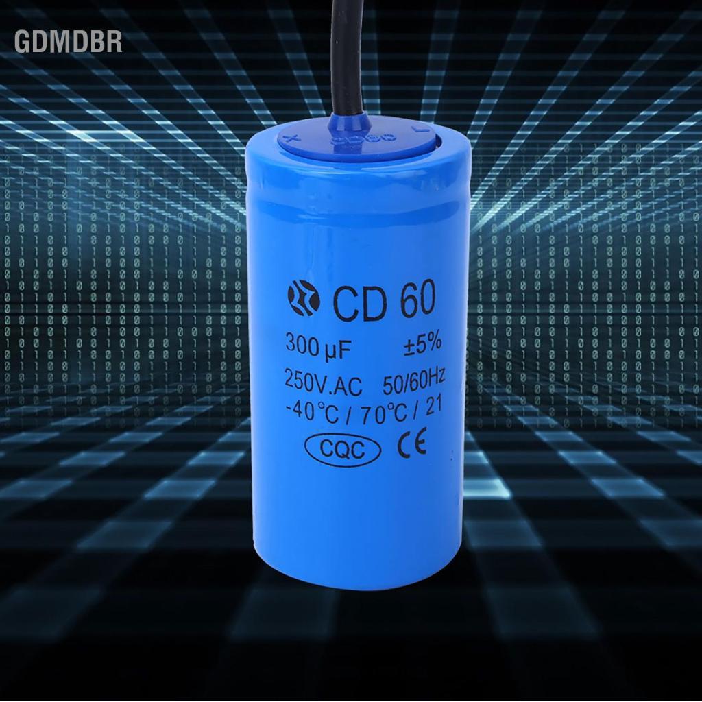 Gdmdbr Componente eletrônico do capacitor seguro durável 250V 300uf para gerador de geladeira doméstica