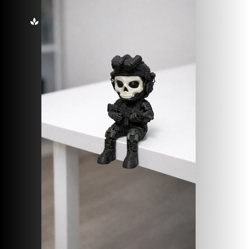 Boneco Articulado Ghost Call of Duty – Decoração de Gamer