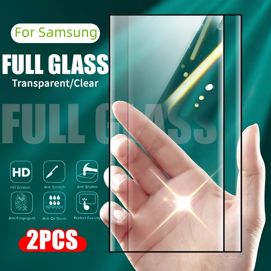 2PCS Clear Pelicula de vidro para Samsung Galaxy S26 S25 S24 S23 S22 S21 S20 Ultra Plus FE Note 20 Ultra 8 9 10 Plus