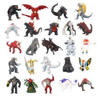 24 Peças/Conjunto 5-8cm Anime Godzilla vs. Figura do Kong Gold King Ghidorah Mothra Skull Crawler Rodan Muto Biollante F