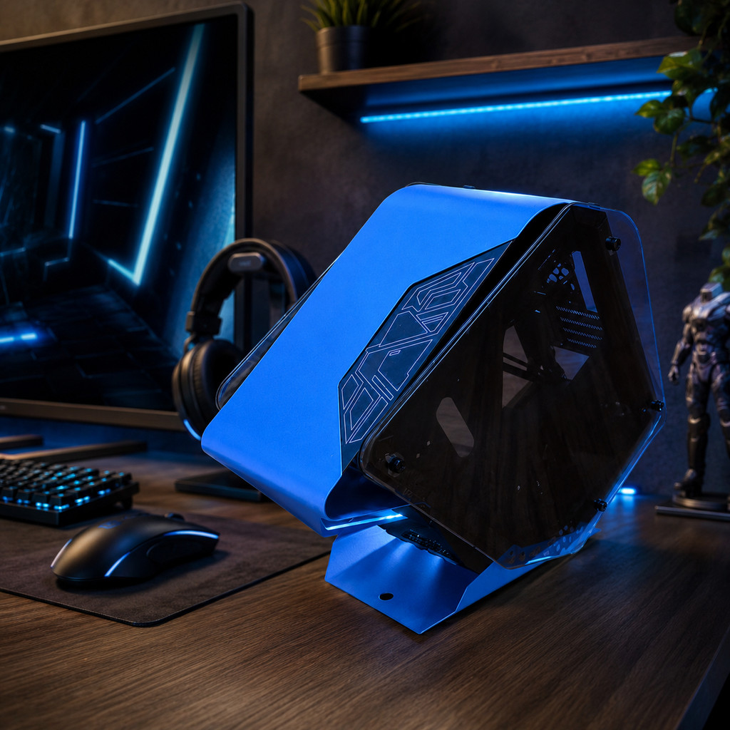 Gabinete Para PC Gamer Vidro Temperado Duplo Micro ATX ITX Fonte ATX DELTA-FAERIE DRAGON GM