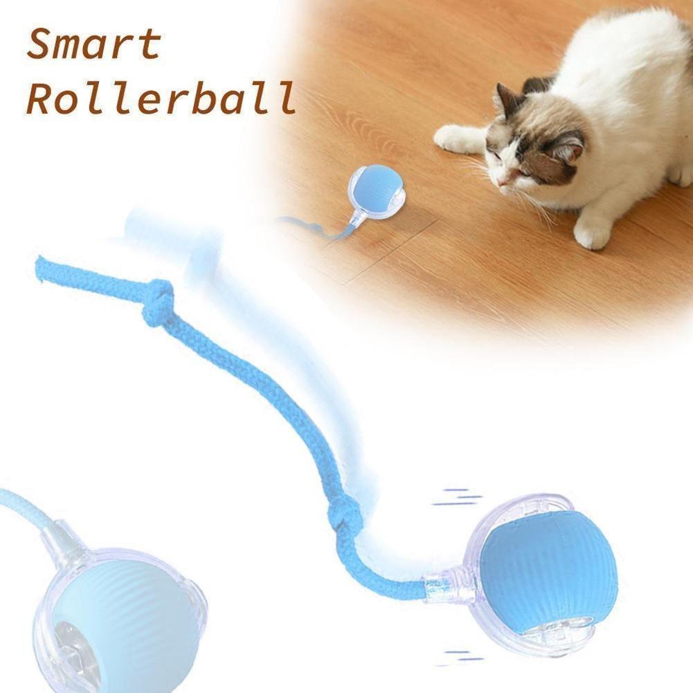 Gato Interativo Bola Brinquedos De Rolamento Automático Falso Elétrico Recarregável Treinamento Do Cão De Estimação D2