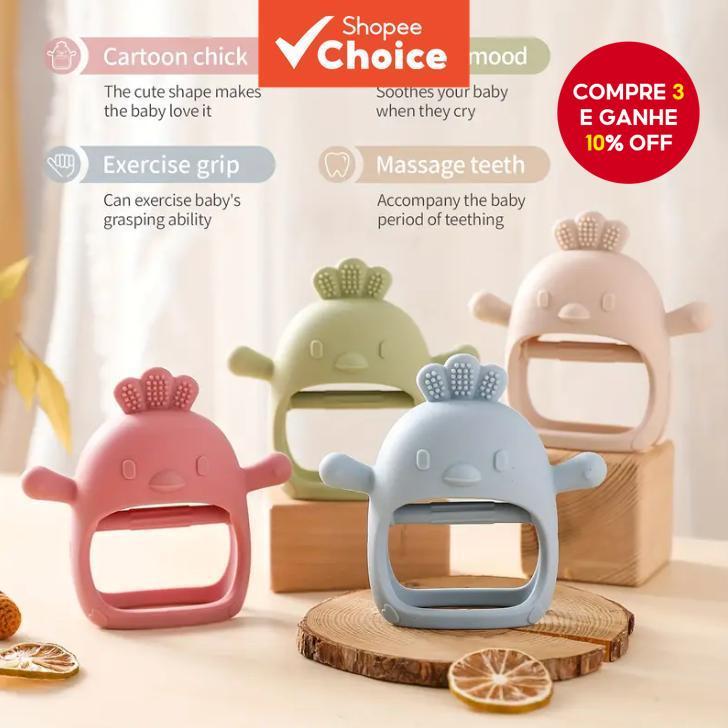 Brinquedos De silicone Para Dentição Bebês Com Mais De 3 Meses , Mordedor De Pulso À Prova De Queda , Mastigar , Sem BPA