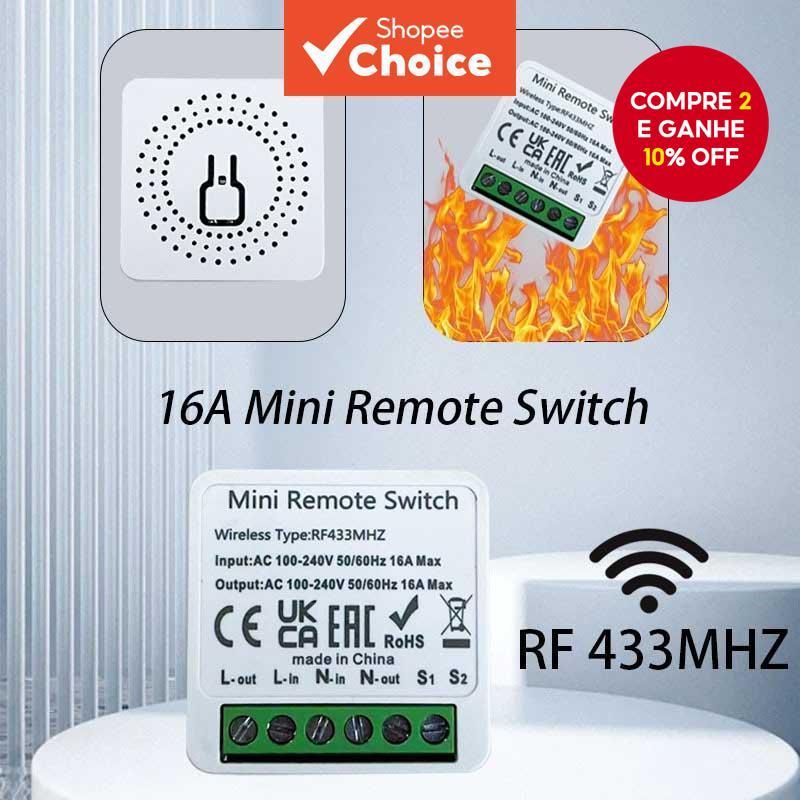 Módulo de Relé de Interruptor Wireless Inteligente RF433 para Controle ...