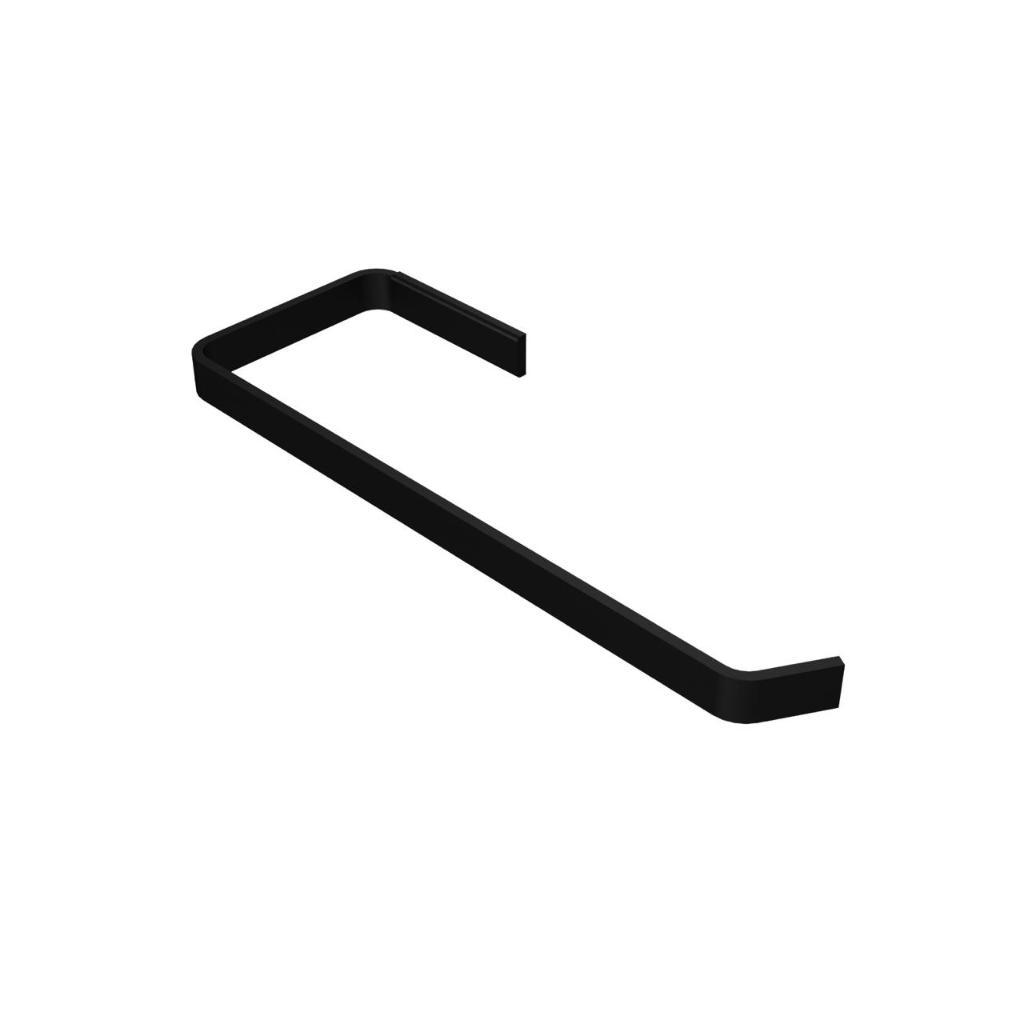 Suporte Porta Toalha De Rosto Para Banheiro Parede Quadrado De Aluminio Stander Preto Fosco