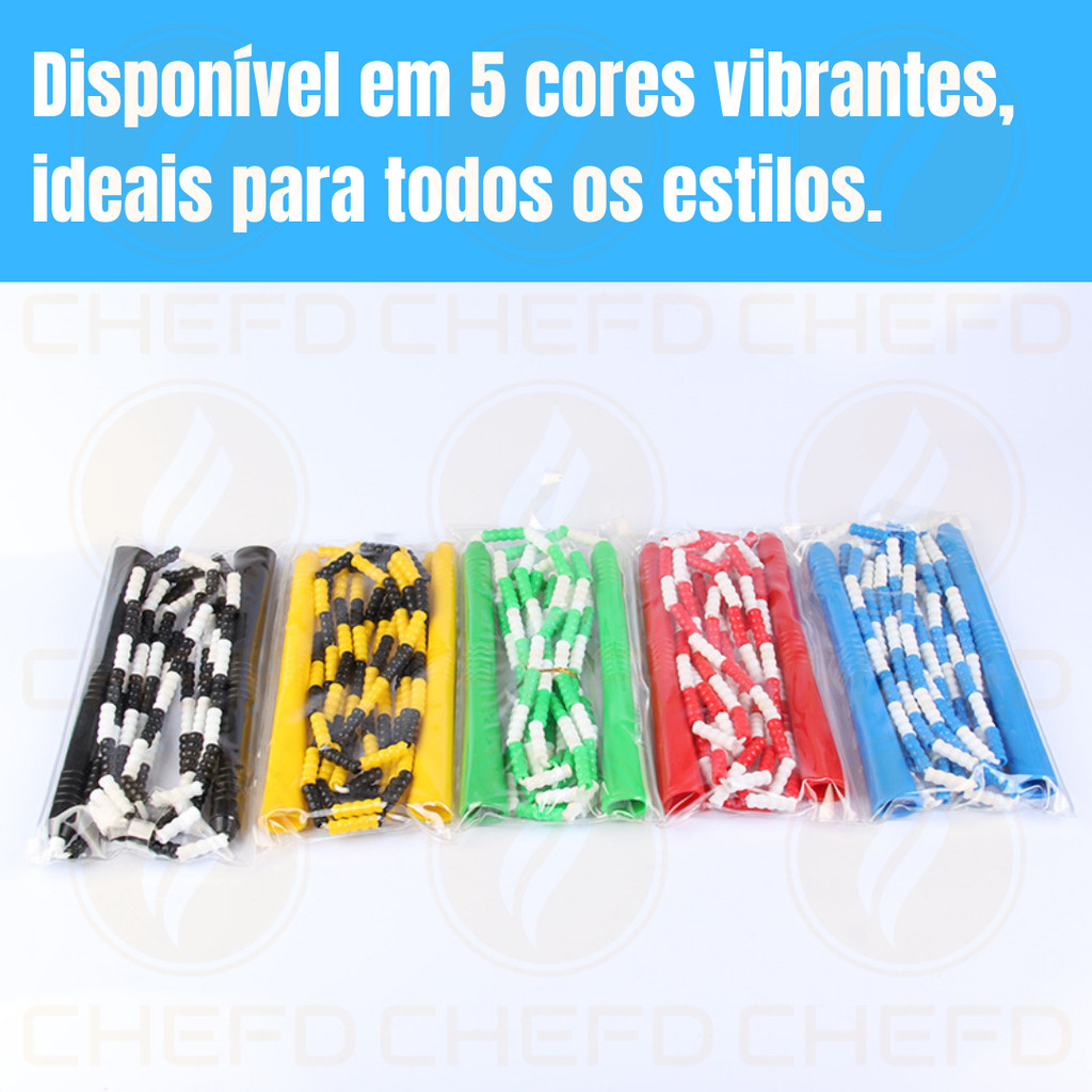 Corda de Pular Segmentada com Miçangas - A Escolha Ideal para Melhorar Coordenação e Resistência CHEF D