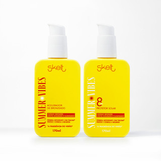 Kit Summer Vibes Protetor FPS 8 + Acelerador - Skelt em Oferta na Shopee