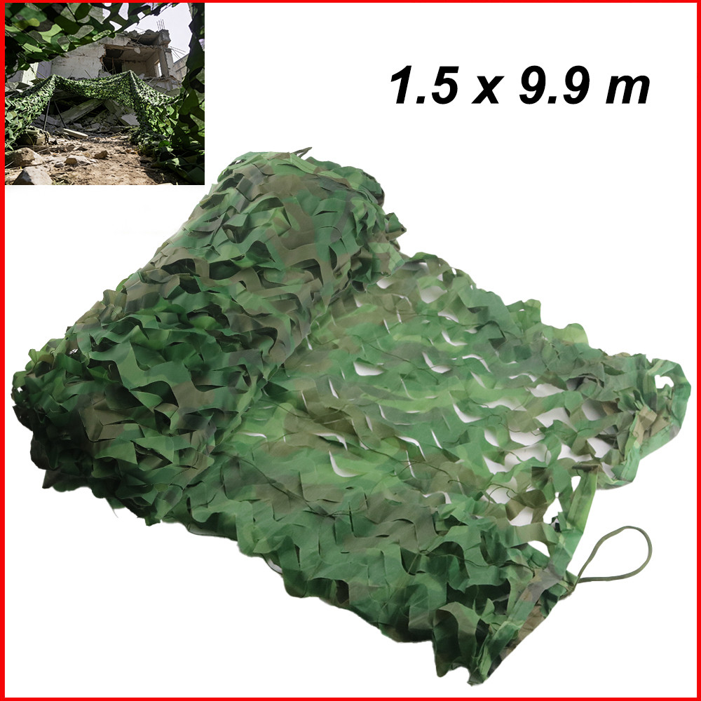 Selva Rede camuflada,para acampamento, caça, tiro, protetor solar, rede de camuflagem,capas de carro,1,5 x 9,9 m