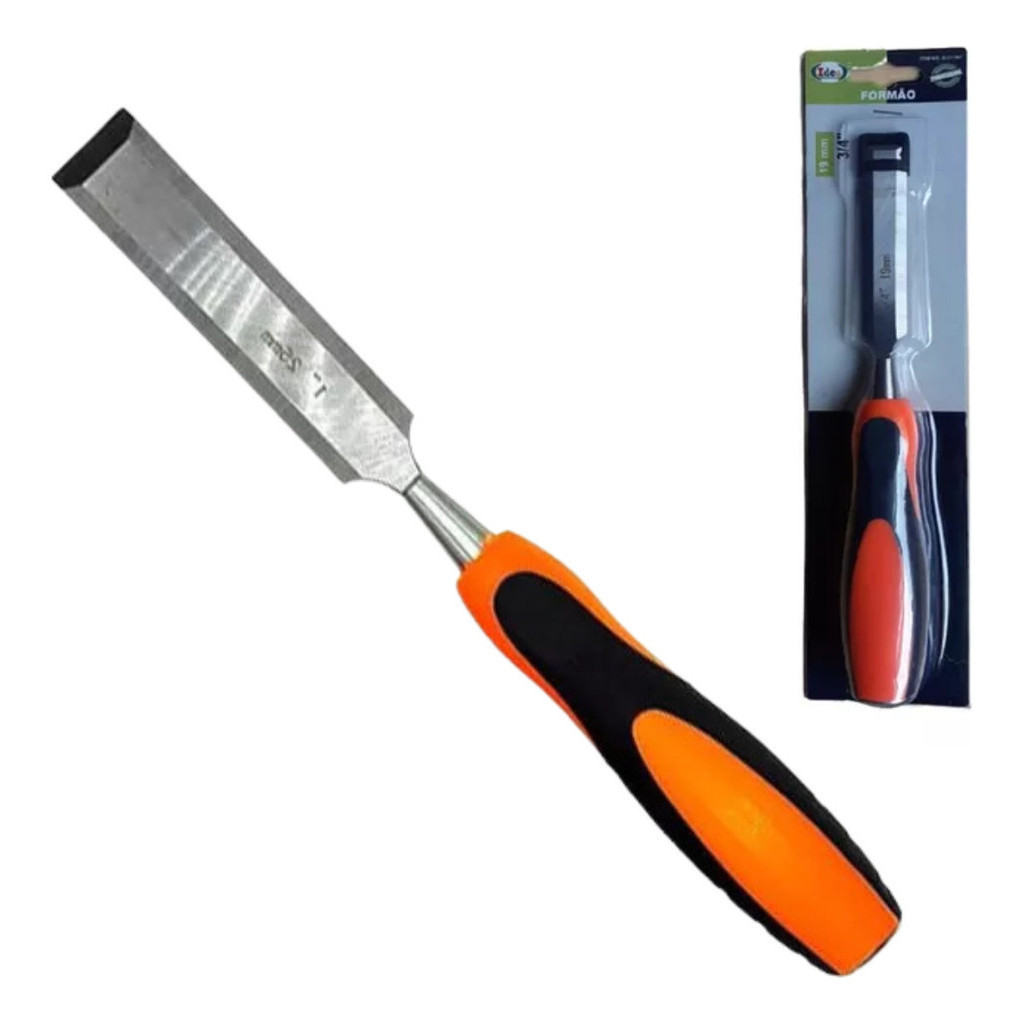 Formão Profissional Aço Inoxidável Carpintaria Marcenaria 10 Polegadas 25mm Com Cabo Antiderrapante