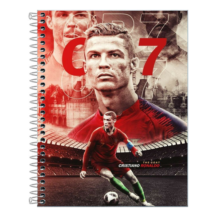 Caderno   Cr7 Two 10 Matérias 160 Folhas