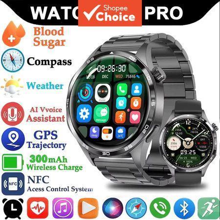 Smartwatch AMOLED GT5 Pro 2026 com GPS e NFC, Monitor de Frequência Cardíaca