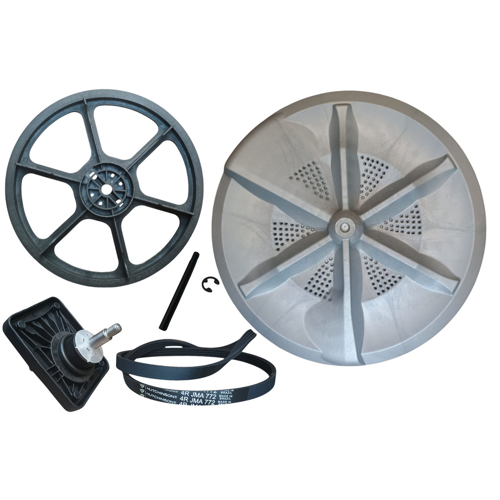Agitador  Kit Compatível Com Tanquinho Arno Intense Polia Cubo Pino E Correia 10Kg Ml60