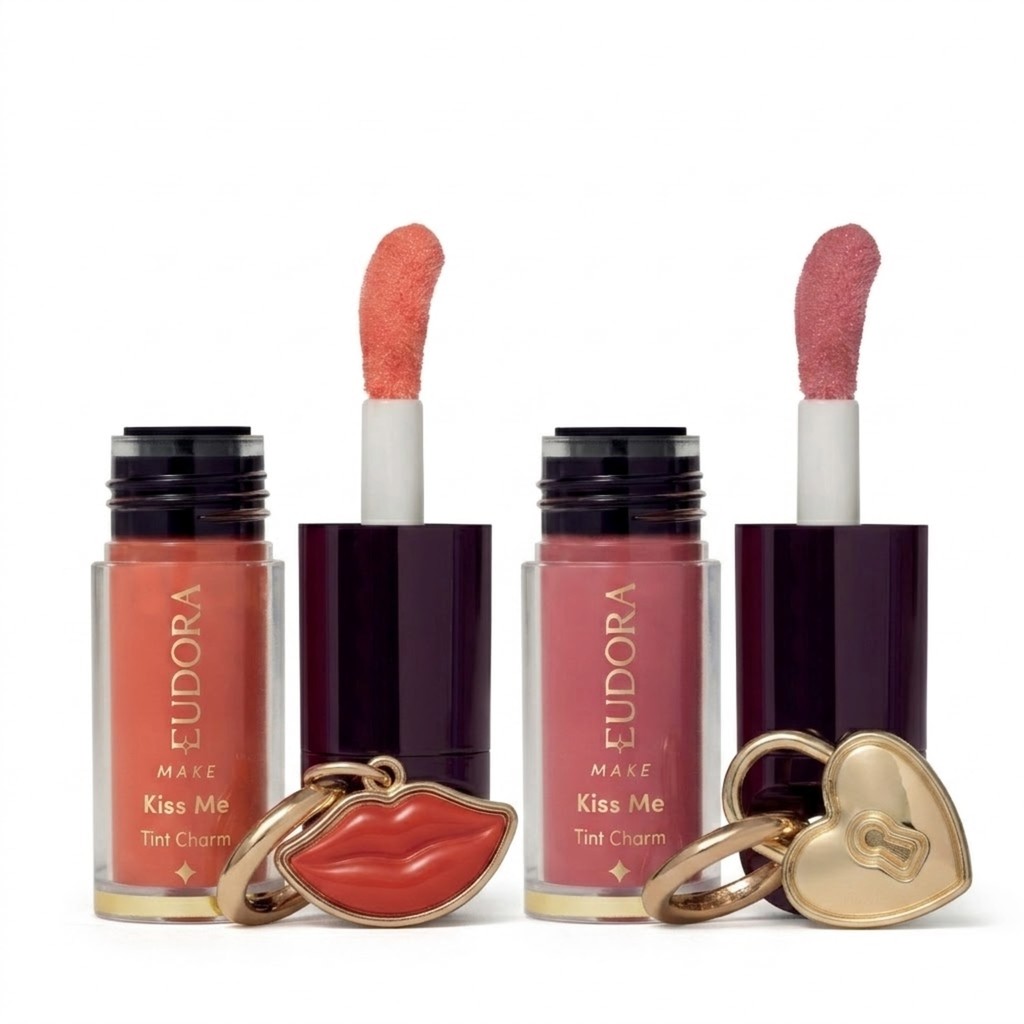 Combo Kiss Me Tint Charm: Lip Oil Peach 2ml + Lip Oil Pink 2ml