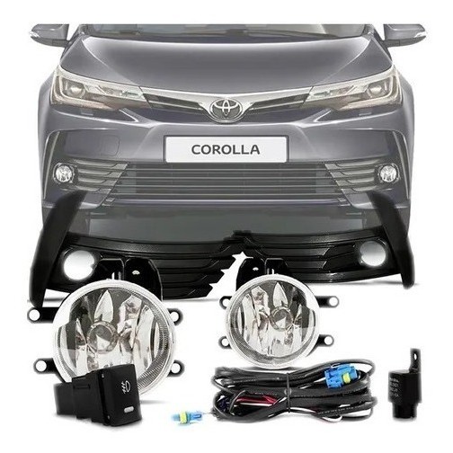 Kit Farol De Milha Corolla 2017 2018 2019 Botao Original