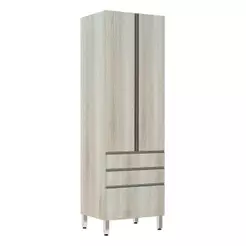 Paneleiro 70Cm 2 Portas 2 Gavetas 1 Gavetão Luci Legno Crema
