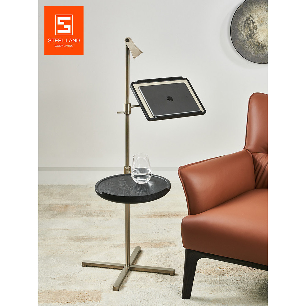 Mesa lateral de aço inoxidável Steroland multifuncional ajustável móvel de camad