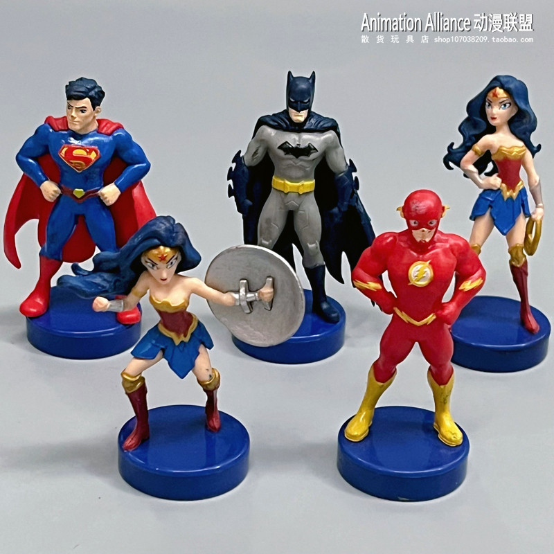 Bens em massa genuínos tipo selo DC Batman Mulher Maravilha Flash Superman Boneca Figura Modelo Boneca