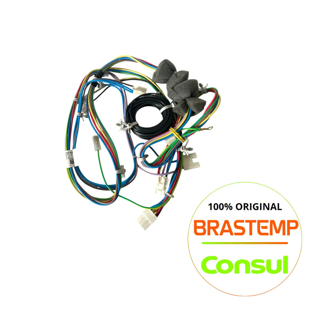 CHICOTE REDE ELÉTRICA INFERIOR LAVADORA BRASTEMP  - W10920744 / CWL16ABANA - CWL16ABAS1 (DEMAIS MODELOS NA DESCRIÇÃO)