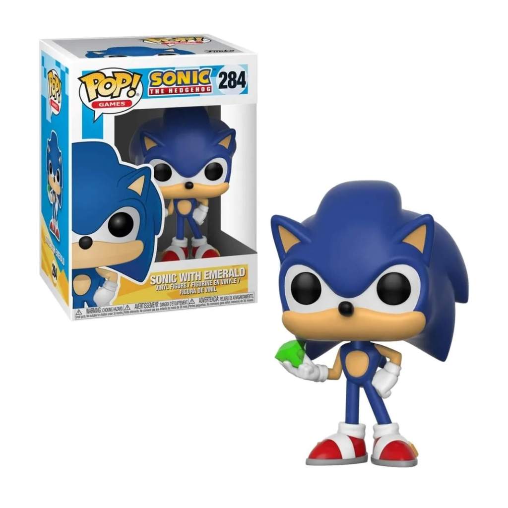 Boneco Funko Pop! Sonic the Hedgehog - Sonic com Esmeralda 284 Candide - 11162