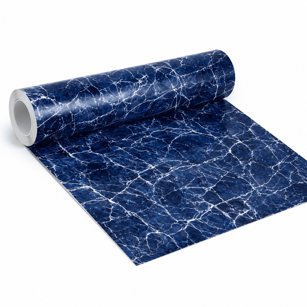 papel de parede adesivo para quarto banheiro cozinha marmore azul decoração
