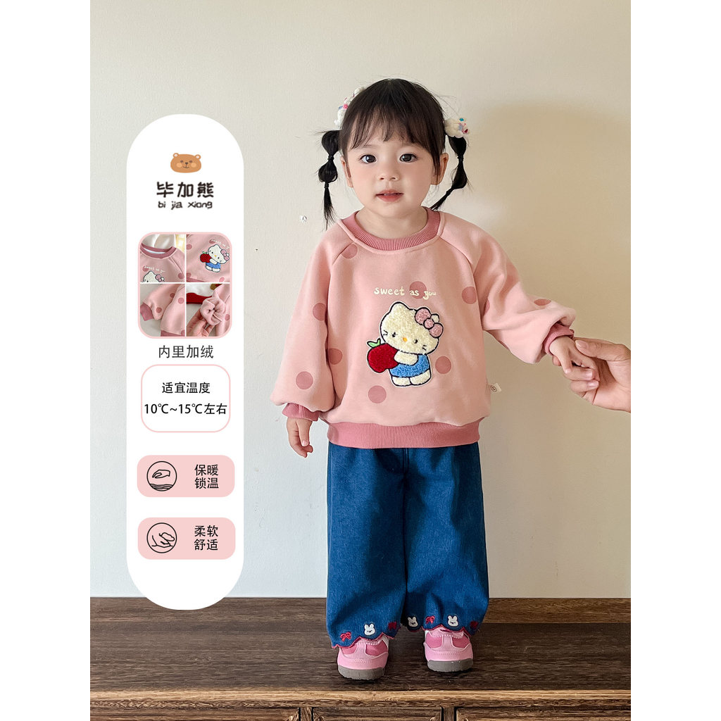 Bebê menina terno 2025 crianças estilo ocidental moda bebê menina roupas infantis moletom um ano de idade roupas infanti