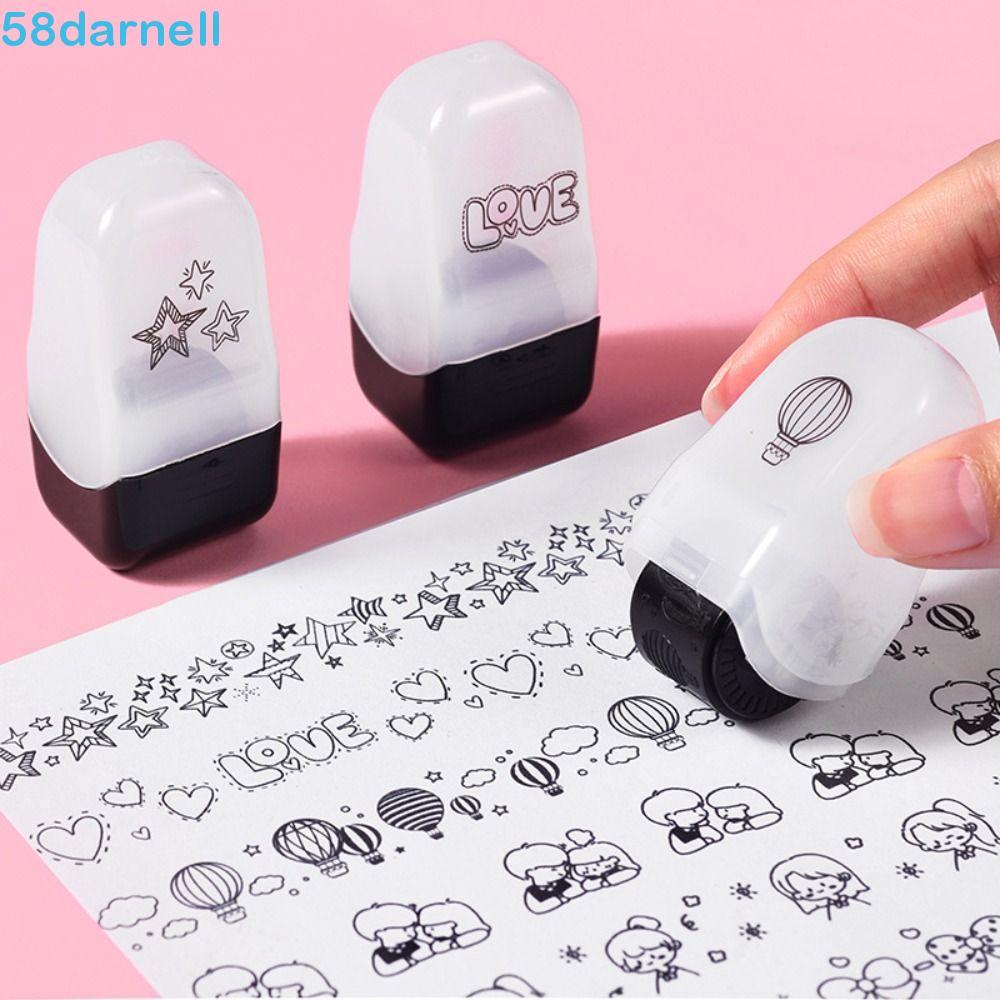 DARNELL Graffiti Doodle Roller Stamp , Decoração DIY Pontos-Chave Marcador Impresso Carimbo De Rolo , Padrão Decorativo