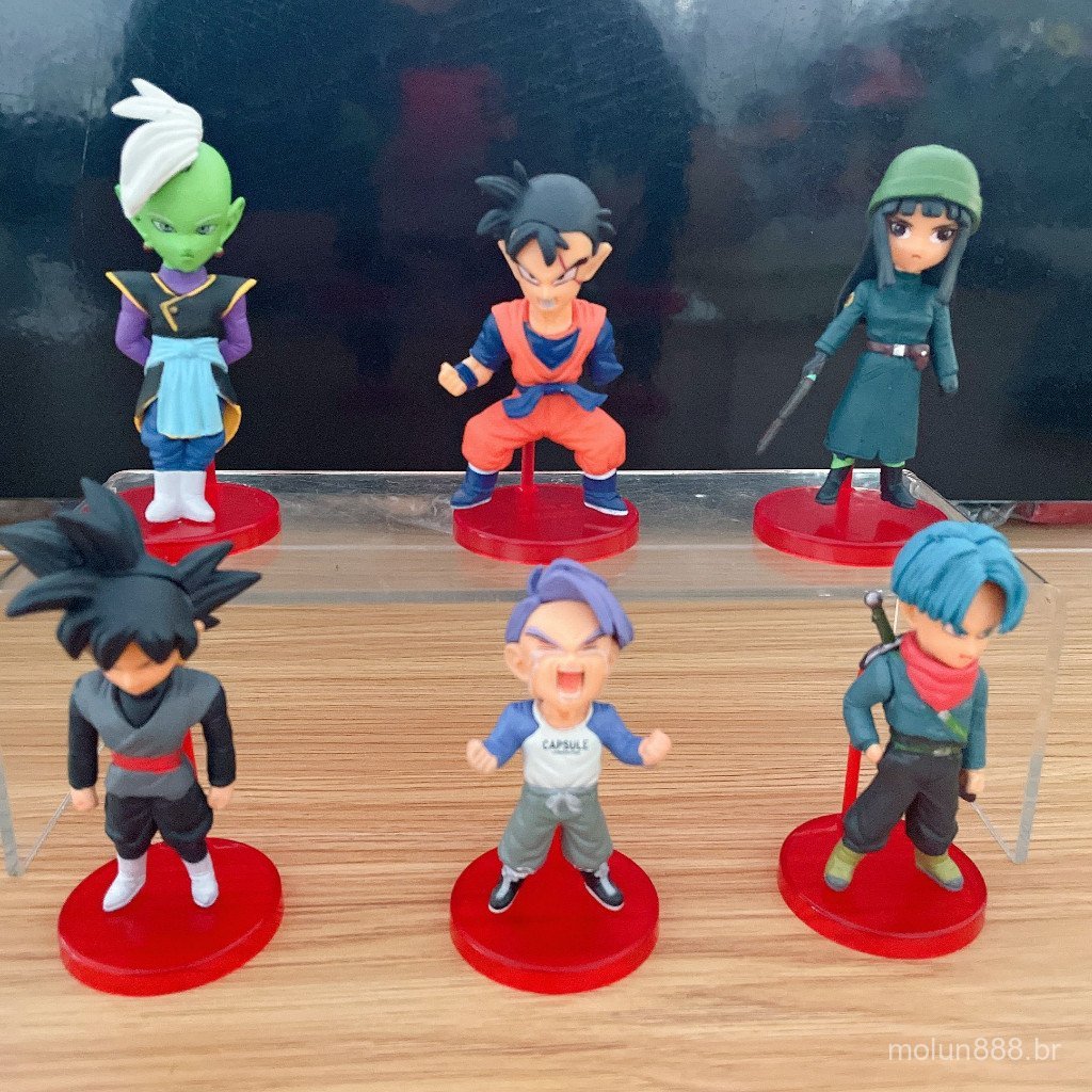 20256 peças/conjunto 7cm Dragon Ball Z Super Saiyan Son Goku Son Gohan Vegeta Broly Majin Buu Conjunto de Figuras de Ani