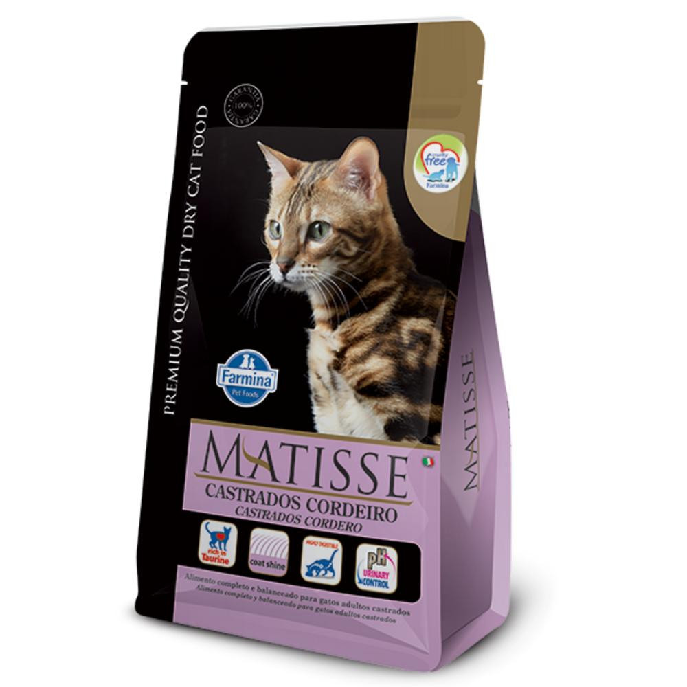 Matisse para Gatos Adultos Castrados de Todas as Raças Sabor Cordeiro e Arroz 2K