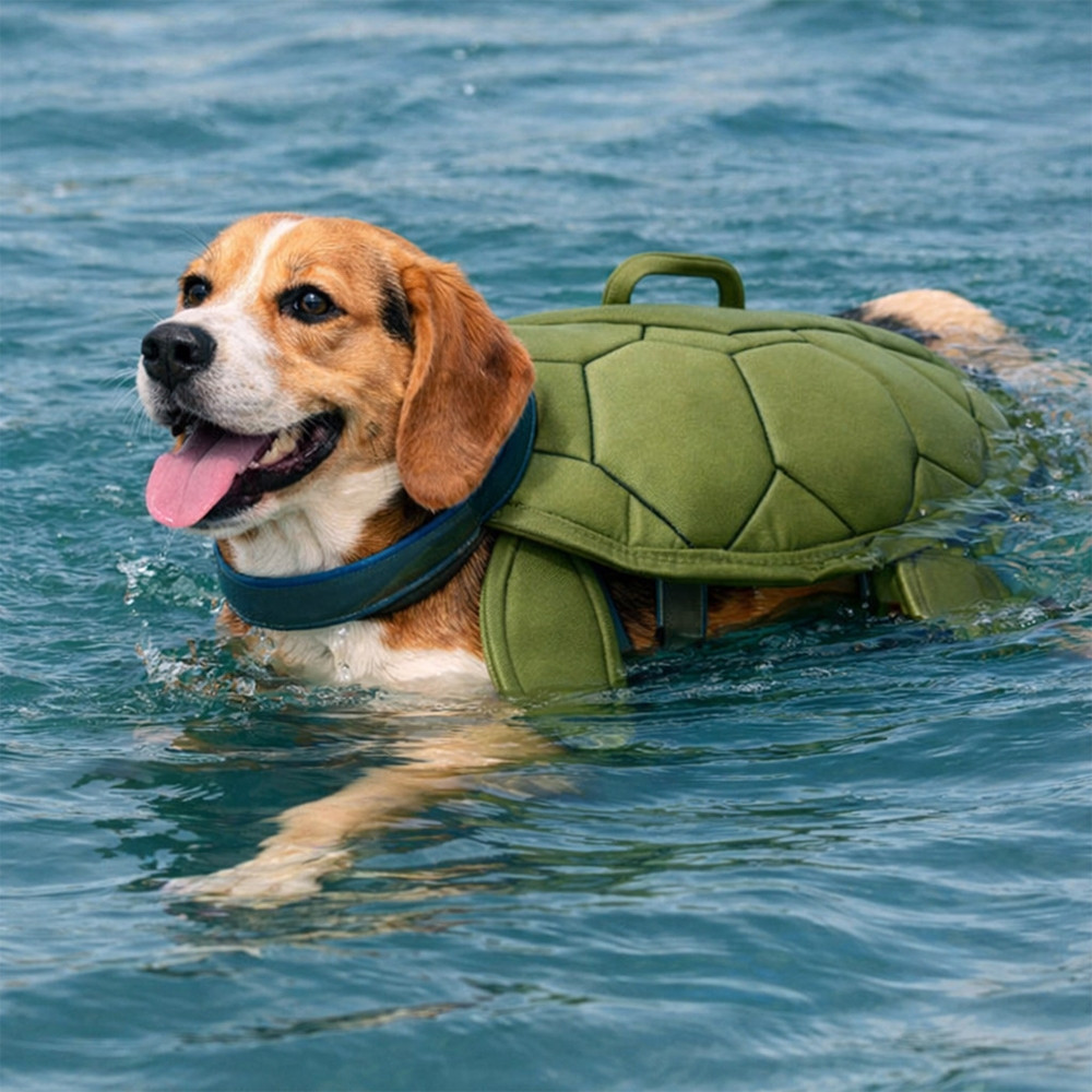 Coletes Salva-Vidas De Segurança Para Cães De Estimação Flutuabilidade Flutua Filhote De Cachorro Em Forma De Tartaruga