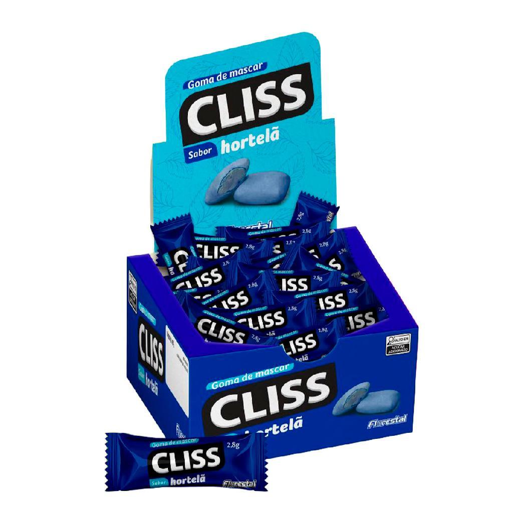 Chiclete goma de mascar cliss sabor hortelã florestal display de 280g