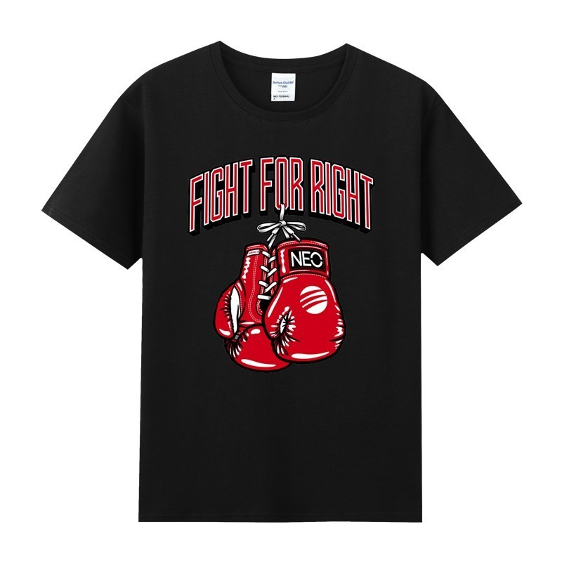 Camiseta Masculina UFC Boxe Luvas Impressão Esportiva Estilosa Confortável Moderna Verão