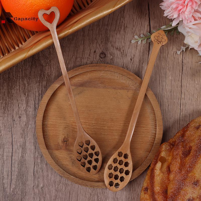 Capacidade Colher De Mel De Madeira Artesanal Agitador Alça Longa Cozinhar Ferramenta De Cozimento Utensílios De Cozinha em Oferta na Shopee