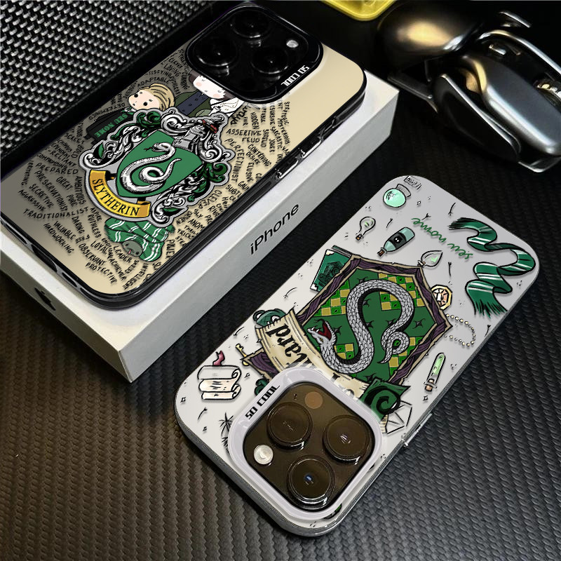 Capinha de celular personalizada Harry Potter Crachá Sonserina para Samsung Galaxy A15 A14 A13 A30 A35 A55 4G 5G Capa