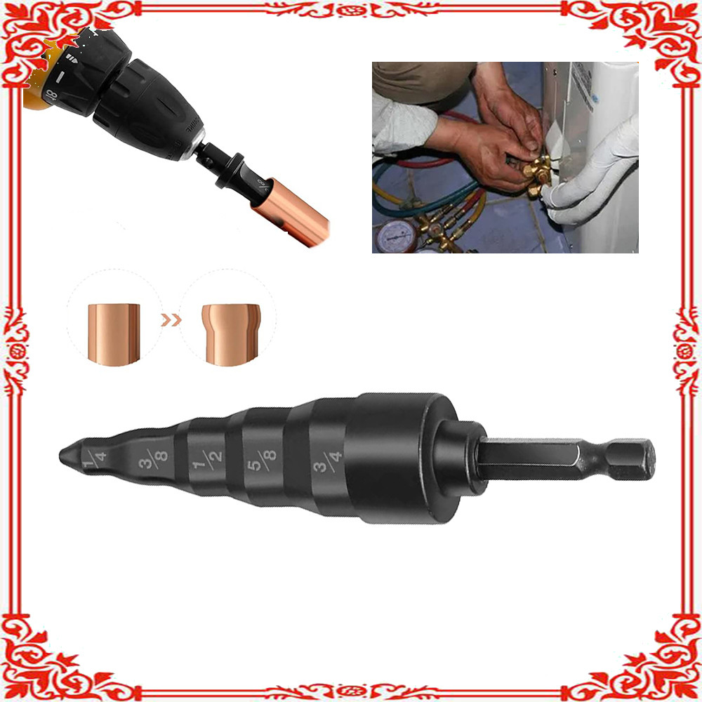 Expansor de tubo de cobre de ar condicionado cinco em um, haste hexagonal, expansor de tubo de ar condicionado, broca, t