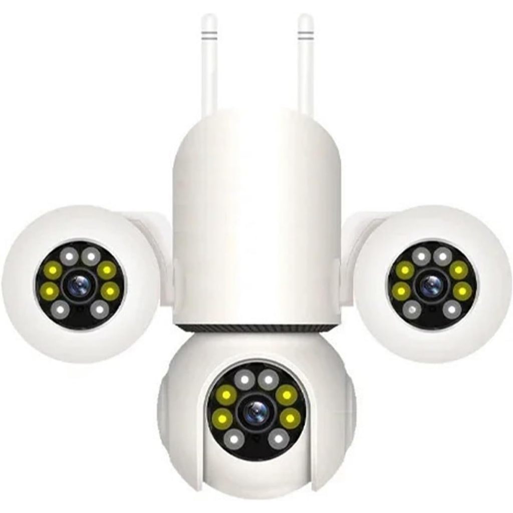 Câmera IP Wi-Fi Yoosee 2MP para ambientes externos três lentes visão noturna colorida