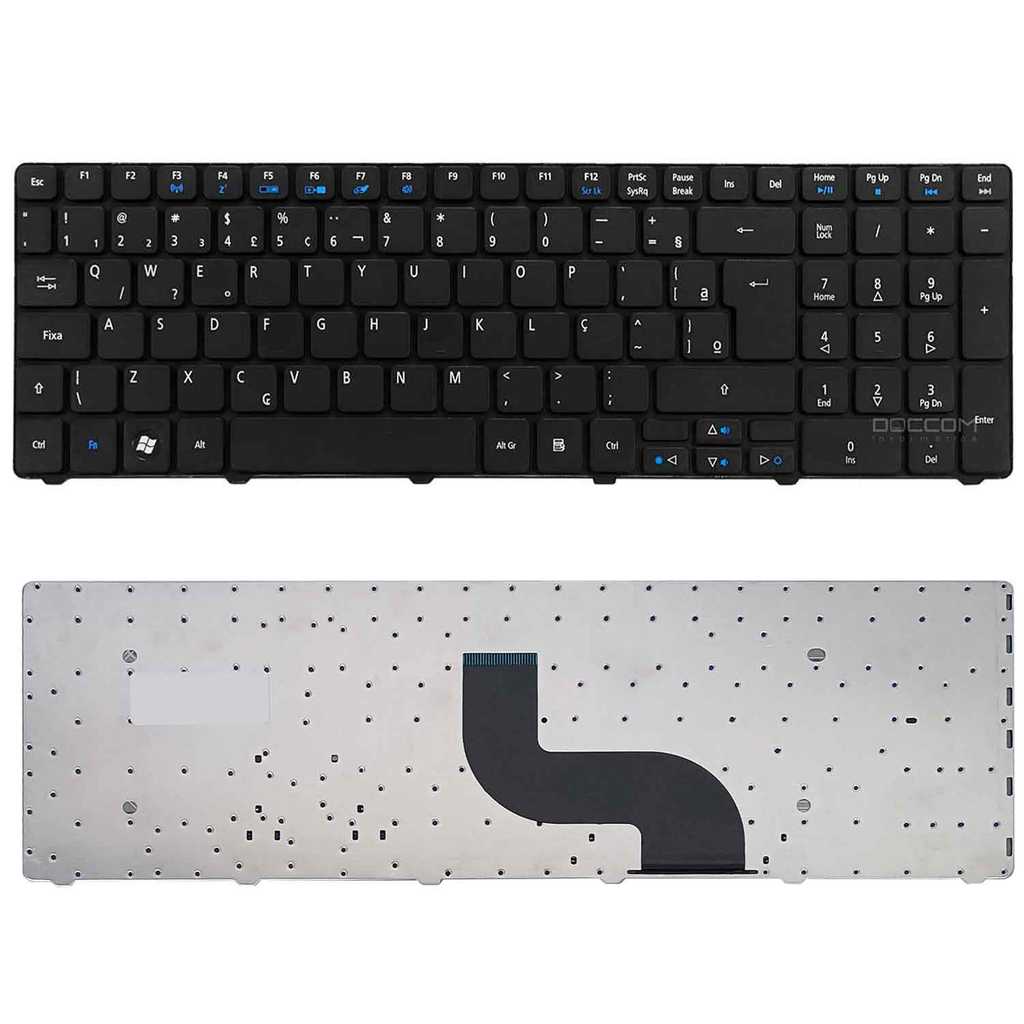 Teclado Para Notebook Acer Aspire 5138 5250 5336 5350 5410 5542 5738 5739 5741 5742 5750 5740 5810 7540 P5we0 - 625 Br