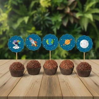 APLIQUES Tema ASTRONAUTA para Topper docinhos Tags Festa Enfeites  Aniversário