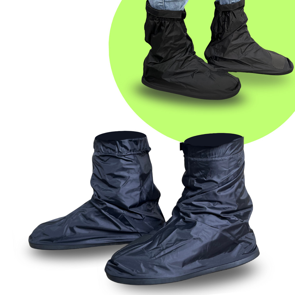Polaina Impermeável Nylon Anti chuva Motoqueiro Motoboy Motociclista Solado Injetado Protetor Entregador Piracapas PRC
