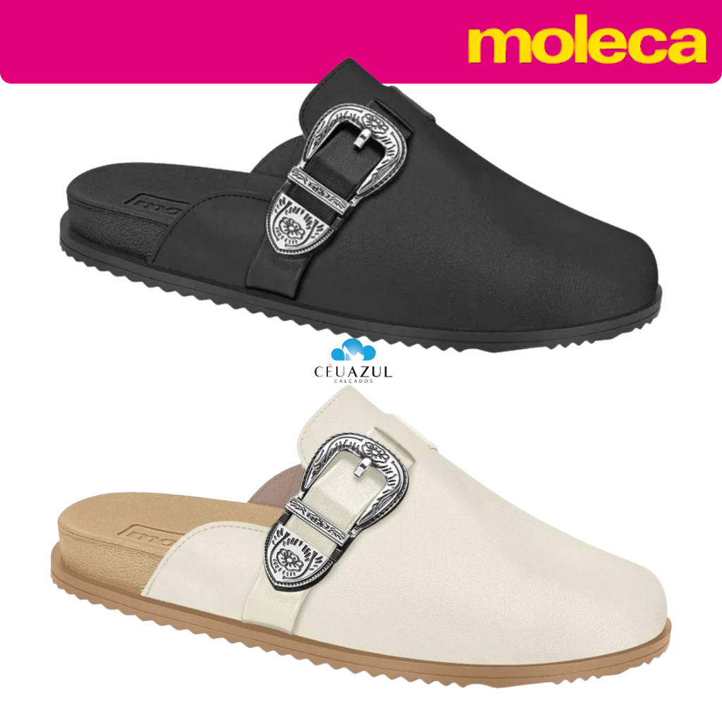 Mule Clog Moleca Feminino Fivela Western Conforto Original Casual em Oferta na Shopee